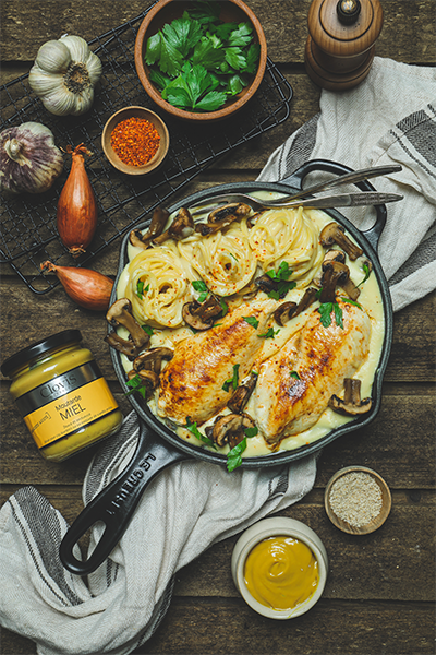 Escalopes De Poulet à La Suédoise - Moutarde Clovis